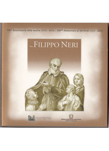 2015 - Divisionale I.P.Z.S. 10 Valori Con Moneta Argento 5 € "500° anniversario della nascita di San Filippo Neri"